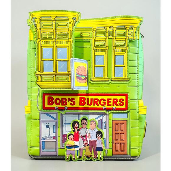 Loungefly Handbags - Loungefly Bob’s Burgers Restaurant Mini Backpack NWT Belcher Family